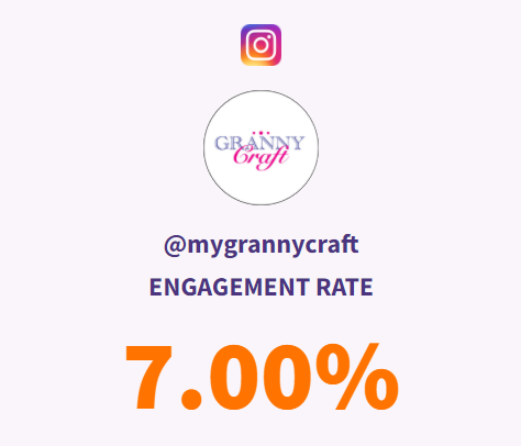 Granny Craft IG Engagement Rate