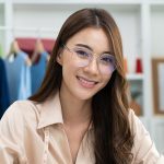 Portrait of Asian tailor woman